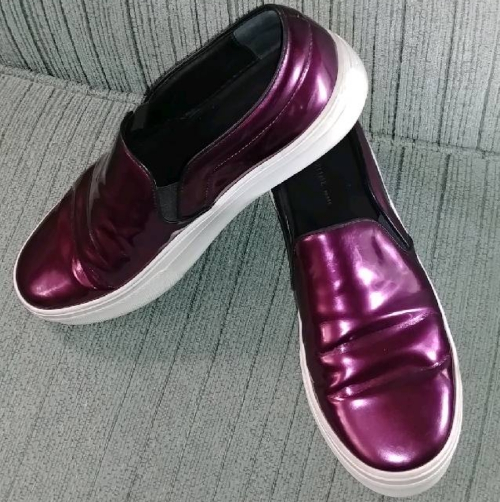 Metallic Purple Slip-On Sneakers - Picture 11 of 12